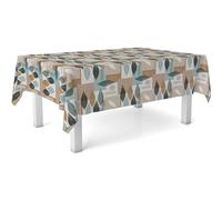 ECOMMERC3 Nappe Toile cirée Lavable rectangulaire 220x140 cm Jalón Brun | Pour les maisons avec des enfants à table, imperméable, s'essuie d'un chiffon humide, fabriquée en Espagne