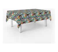 ECOMMERC3 Nappe Toile cirée Lavable rectangulaire 220x140 cm Navia Bleu | Pour les maisons avec des enfants à table, anti-taches, protège des rayures et de l'humidité, bords bien finis
