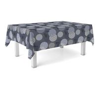 ECOMMERC3 Nappe Toile cirée Lavable rectangulaire 250x140 cm Lens Bleu | Pour la grande tablée de la salle à manger, lavable, sans machine ni fer à repasser, 90 % PVC et 10 % polypropylène