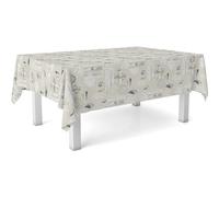 ECOMMERC3 Nappe Toile cirée Lavable rectangulaire 250x140 cm Narcea Bleu | Pour la grande tablée de la salle à manger, lavable, sans machine ni repassage, 90 % PVC et 10 % polypropylène
