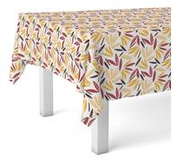ECOMMERC3 Nappe Toile cirée Lavable rectangulaire 250x140 cm Odet Rouge | Pour la grande tablée de la salle à manger, motif méditerranéen, imperméable, s'essuie d'un chiffon humide