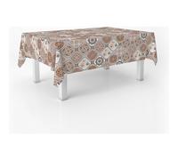 ECOMMERC3 Nappe Toile cirée Lavable rectangulaire 300x140 cm Jucar Brun | Pour la plus longue table de la maison, imperméable, s'essuie d'un chiffon humide, fabriquée en Espagne