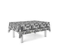 ECOMMERC3 Nappe Toile cirée Lavable rectangulaire 300x140 cm Meno Gris | Pour la plus longue table de la maison, anti-taches, protège des rayures et de l'humidité, bords bien finis