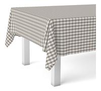 ECOMMERC3 Nappe Toile cirée Lavable rectangulaire 300x140 cm Vichy Taupe | Pour la plus longue table de la maison, lavable, sans machine ni repassage, 90 % PVC et 10 % polypropylène