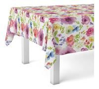ECOMMERC3 Nappe Toile cirée rectangulaire 200x140 cm Vienne Multicolore | Pour les repas sur la terrasse, motif méditerranéen, imperméable, s'essuie d'un chiffon humide