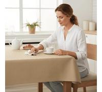 ECOMMERC3 Protecteur de Table Taille 160 x 140 cm Coleur Chameau, rectangulaire, antidérapant, Antichoc et imperméable, Protecteur de Table imperméable et Facile à Nettoyer