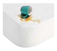 ECOMMERC3 Protège-Matelas matelassé et très Doux Taille 90 cm - Protecteur de Matelas antidérapant et Facile à Laver, 100% fabriqué en Espagne, Bouclette Blanche