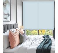 ECOMMERC3 | Store Enroulable Translucide Uni 160x175 Largeur x Hauteur - Store Enroulable Dimension Tissu 157x170 - Store Installation Facile au Mur ou au Plafond - Stor Bleu Ciel