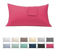 ECOMMERC3 Taie d'oreiller 150 cm, Extra Douce et Confortable, Couleur Cerise, fabriquée en Espagne, Respirante, Facile à Laver
