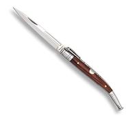 ECOMMUR Couteau Stiletto en Bois Lame en Acier Inoxydable 5cm + Coffret Cadeau