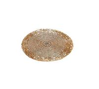Ecomserv Lot de 4 set de table Perles en verre Doré