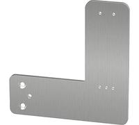 ECON Exit 2010 5000057 Plaque de montage pour portes de cadre tubulaire (coupe-feu) à coller, acier inoxydable brossé, argenté