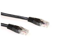 ECON-Line - Cordon de raccordement - RJ-45 (M) pour RJ-45 (M) - 1 m - UTP - CAT 6 - noir, RAL 9011