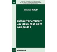 Econométrie Appliquée Aux Variables De Durée Sous Sas Et R