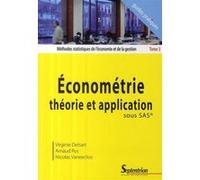 Économétrie théorie et application sous SAS® PU Septentrion (Auteur)