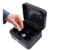 Économie d'argent, Tirelires pour, Serrure de confidentialité, poignée robuste, coffre-fort de rangement avec clé, tiroir-caisse avec deux clés et plateau