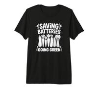 Économie de Piles au Vert T-Shirt Haut de Gamme