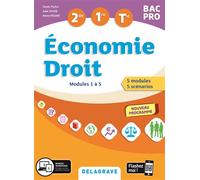 Économie-Droit 2de, 1re, Tle Bac Pro (2020) - Pochette élève - Yassin Filali - Delagrave - broché - Scolaire / Universitaire