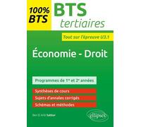Économie droit - BTS tertiaires - Ben SABBAR - Ellipses - broché - Scolaire / Universitaire