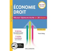 Économie-Droit - Réussir l'épreuve écrite en 20 étapes Bac Pro (2019) - Pochette élève Pochette de l'élève, Edition 2019 - Tania Sebag - Delagrave - broché - Scolaire / Universitaire