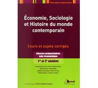 Économie, Sociologie et Histoire du monde contemporain - Classes préparatoires voie économique, 1ère et 2ème années