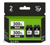 Economink 300XL Cartouche d'encre Remanufacturées pour HP 300 XL Noir pour PhotoSmart C4680 C4780 DeskJet F4280 F4580 F2480 F2400 F2420 F4500 Envy 120 100 114 110 Imprimante (2-Pack)
