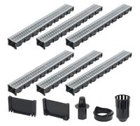 Economique Magnifique Haute qualité Luxueux Caniveaux de drainage 6 pcs Acier galvanisé 6 m