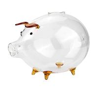 Économiseur de pièce de Monnaie de Cochon en Verre Transparent, Petite Tirelire Transparente Tirelire décoration Cadeau pour Enfants