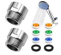 Economiseur D'eau pour Robinet, 2 Pièces Reducteur de Pression eau Douche, 1/2 Pouce Limiteur de Debit Douche, Douche Limiteur de Réducteur de Débit, Jusqu'à 70% D'économie D'eau, 4L-7L-9L/Min