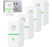 Économiseur D'énergie Pro, économiseur D'énergie Domestique, Boîte D'économie D'électricité Dispositif De Marché De Bureau Domestique Prise électrique Intelligente 90v-250v (4 pièces,EU)
