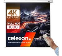 Economy Écran De Projection Motorisé 65"" 120X120 Cm 1:1 Écran 4K, Full-Hd Pour Présentations De Bureau & Votre Home Cinéma Pour Montage Mur Ou Plafond Télécommande Incluse