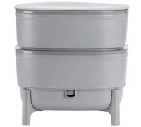 Economy Vermicompost pour Cuisine et Balcon - Boîte à vers Design en Plastique 100% recyclé - Vermicompost comme Ferme à vers avec 2 Bols - Volume 30 l, Gris