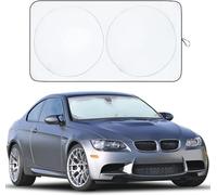 EcoNour Pare-Brise-Soleil, Pare-Soleil de Voiture, Pare Soleil Voiture Couverture Pare Soleil Avant Anti UV Isolation la Chaleur et Soleil, Pliable Pare Soleil pour Voiture, Argenté (163 x 81 cm)