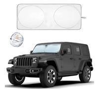 EcoNour Pare-soleil pour pare-brise Jeep | Pare-soleil pour rayons UV et protection contre la chaleur | Convient pour Wrangler, Compass, Gladiator et Renegade | Accessoires pour Jeep Wrangler | Taille
