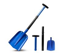 EcoNour Pelle à neige multifonction de 81,3 cm | Pelle de voiture en aluminium léger pour la neige, le sable et le jardin | Pelle 3 pièces robuste et pliable pour voiture, maison