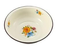 Ecoodisk Bowl Printing émail émail émail en émail émail Pots Bol Bol à Soupe Bol, Beige,26CM