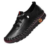 Ecoodisk Femmes de basticules de Baskets Summer Plateforme Lace Up Comfort Flat Slip-on Mom Shoes Plus Taille-Black,39