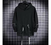 Ecoodisk Hoodies Goth Sweatshirt Hood Automne Techwear Gothic Darkwear Sweatshirts Streetwear Hip Hop Harajuku-Black,XL