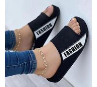 Ecoodisk Sandales Femme Sandals Sandals Place Bas Talons extérieurs Chaussures décontractées pour Les Femmes-Black,40