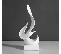 Ecoodisk Sculpture Minimaliste Moderne Sculpture Sculpture d'art en Forme de Flamme utilisée dans la Chambre à Coucher du Salon Décoration d'armoire à vin (16 * 7 * 40cm),B