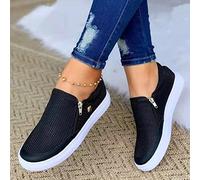 Ecoodisk Tennis Femelle Baskets Breatte de Sport Non glissée Chaussures pour Femmes Round Toe Plateforme Chaussure Fashion Footwear-black1,35