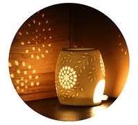 ecooe Lampe Arôme Diffuseur d'huile Céramique Huile Essentielle Parfum Lampes Lampe de Parfum Chambre Bougie Aromathérapie Brûleurs à Huiles Essentielles