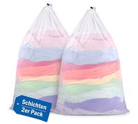 ecooe Lot de 2 Filets à Linge pour Machine à Laver 90x60cm,Sacs à linge avec fermeture par cordon,Très Grand XXL Sac de Lavage pour chemises, manteaux, couvertures, draps, chaussettes, peluches etc