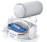 ecooe Lot de 2 sacs à linge compacts pour chaussures, filet à linge avec mousse de nettoyage chenille à 360 °, sac à linge multi-protection, convient pour baskets, baskets, chaussures en toile, etc