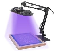 Ecoofor Unité d'exposition UV 50W pour sérigraphie avec support réglable et grande étagère supérieure, lampe UV pour kit de sérigraphie, kit d'émulsion photo et cyanotypes