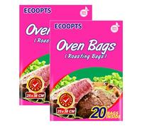 ECOOPTS Lot de 2 sacs à rôtir de petite taille pour poulet, viande, jambon, fruits de mer, légumes (25,4 x 38,1 cm)