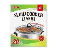 ECOOPTS Lot de 20 sacs extra larges pour mijoteuse de 6 à 10 litres - Convient pour casseroles ovales et rondes, sans BPA (1 paquet de 35,6 x 55,9 cm)