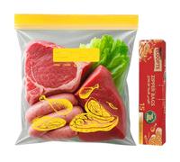 ECOOPTS Sacs de congélation extra larges | Double fermeture éclair et sacs frais faciles à ouvrir | Ultra résistants et réutilisables, sans BPA, 29 × 41,5 cm/sac (15, XL)