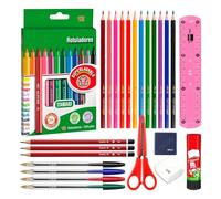 EcoPack - Pack économique complet de fournitures scolaires de premières marques pour votre trousse (ECO36)