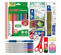 EcoPack - Pack économique complet de matériel scolaire de première marque pour votre étui (ECO40)